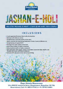 Days Neemrana Holi Offer